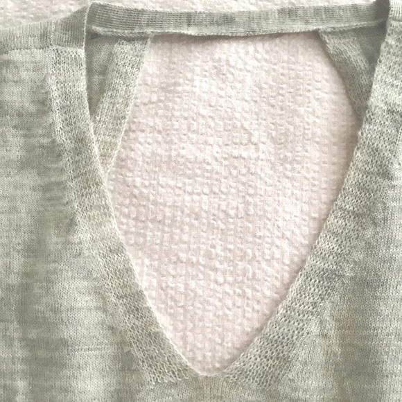 EILEEN FISHER The Fisher Project Open Back Royal Alpaca V-Neck Sweater Size M - Picture 8 of 8